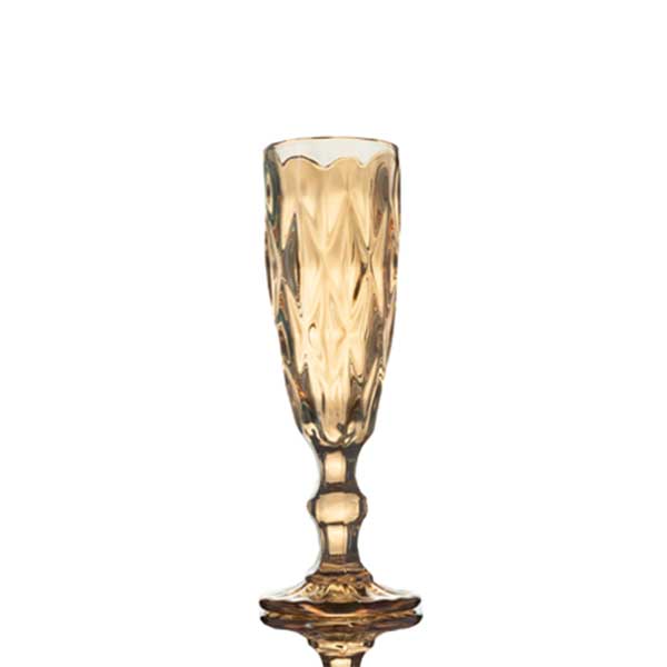 Bohemian Champagne Glass Gold - <p style='text-align: center;'><b>HOT NEW ITEM</b><br>
R 6</p>