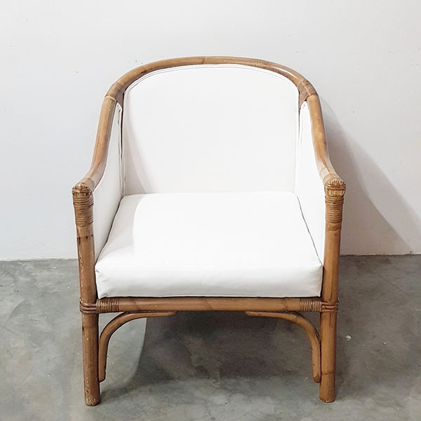 Luxury bamboo Upholstered armchair - <p style='text-align: center;'>R 450</p>