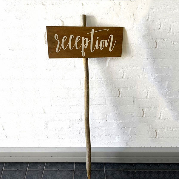 Wood Signage - Reception - <p style='text-align: center;'>R 80</p>