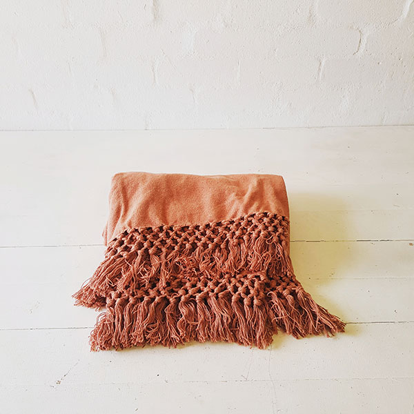 Tassel Macrame Throw  - <p style='text-align: center;'>R 100</p>