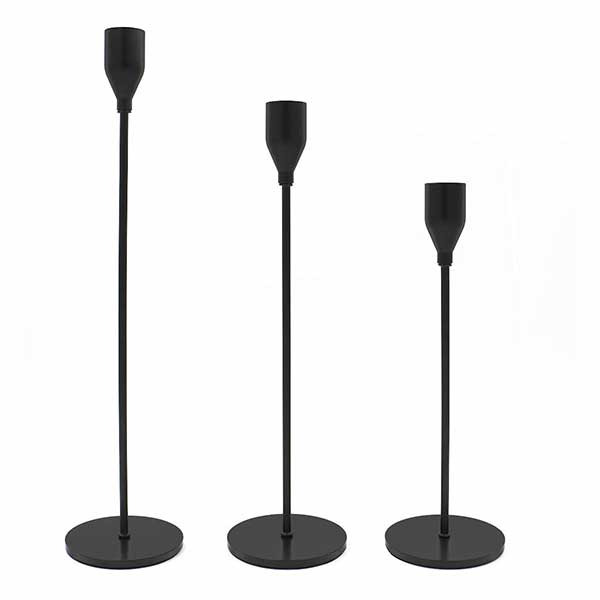 Modernist Black Candle Stick - <p style='text-align: center;'><b></b><br>
33 cm - R 24 <br>
28 cm - R 19 </p>