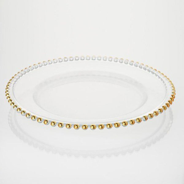 Gold Pearl Bobble Rim Underplates - <p style='text-align: center;'><b>HOT ITEM</b><br>
R 13</p>
