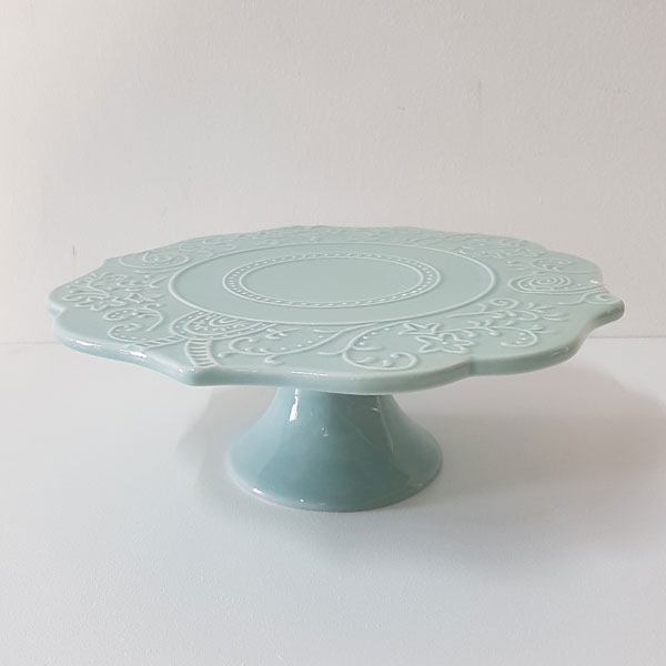 Embossed Floral Cake Stand - <p style='text-align: center;'>R 75</p>