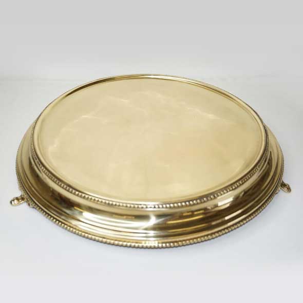 Antique Round Cake Stand - Gold - <p style='text-align: center;'>R 100</p>
