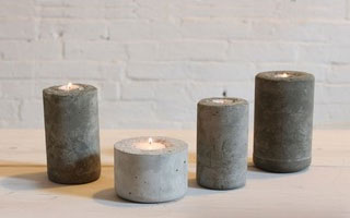 Concrete Candle holder for Hire in Cape Town