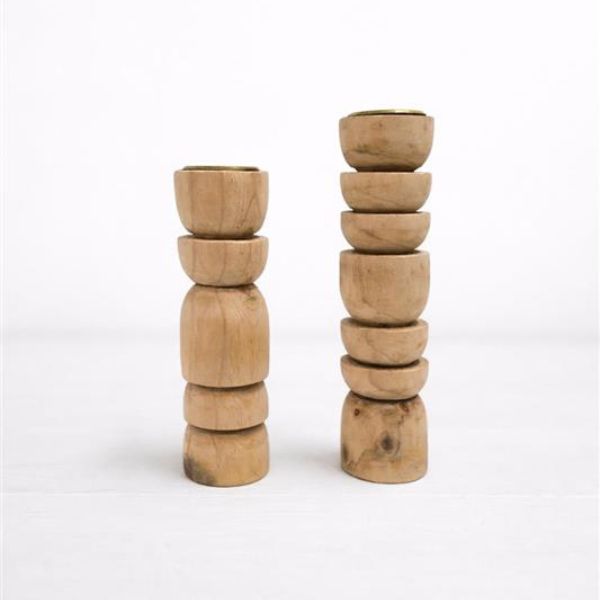 Wood Candle Holders 