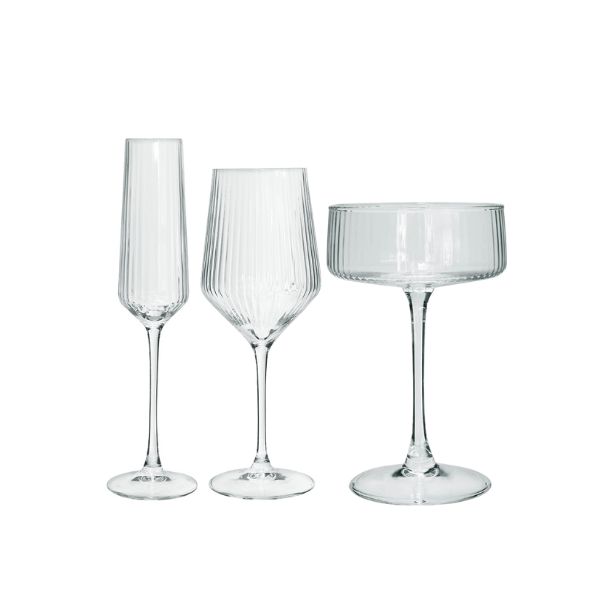 Amelie Ribbed Glassware Range