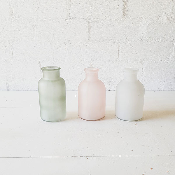 Glass Bottle Budvase - Frosted
